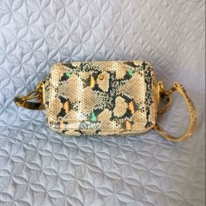 Madewell multi color snakeskin embossed camera bag
